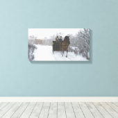 Winter Sleigh Ride Wrapped Canvas (Insitu (Houten vloer))
