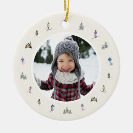 WINTER SLOPES Photo  Keramisch Ornament