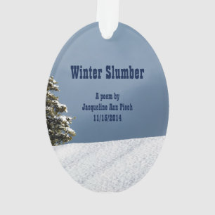 Winter Slumber Poetry Ornament
