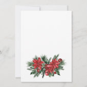 Winter Smaragd Groen Feestelijke Kerstbruiloft Kaart (Achterkant)