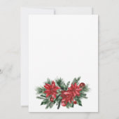 Winter Smaragd Groen Feestelijke Kerstbruiloft Kaart (Achterkant)