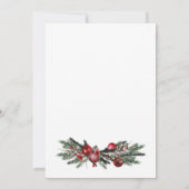 Winter Smaragd Groen Feestelijke Kerstbruiloft Kaart (Achterkant)