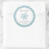 Winter Sneeuw Baby shower Sticker (Tas)