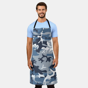 Winter Sneeuw Blauw Camouflage, Militair, Leger Schort