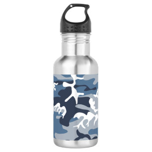 Winter Sneeuw Blauw Camouflage, Militair, Leger Waterfles