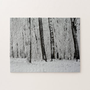 Winter Sneeuw Bomen - - Legpuzzel