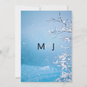 Winter sneeuw bruiloft kaart (Achterkant)