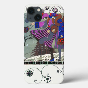 WINTER SNEEUW EN SWIRLS/MODE COSTUME DESIGNER iPhone 13 HOESJE