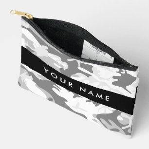 Winter Sneeuw Grijs Camouflage Je naam Personalise Etui