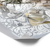 Winter, sneeuw, kasteel| AI Art Poster (Hoek)