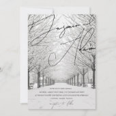 Winter Sneeuw Landschap Schilderachtig Script Brui Kaart (Voorkant)