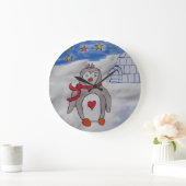 Winter Sneeuw Pinguïn Klok (Huis)