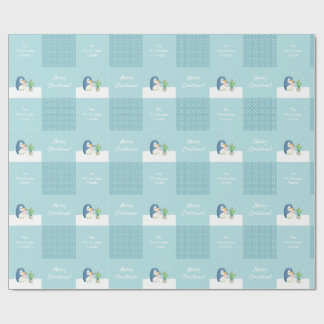 Winter Sneeuw Pinguïn Tuinman Cadeaupapier