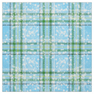 Winter Sneeuw Plaid Tartan Design Stof
