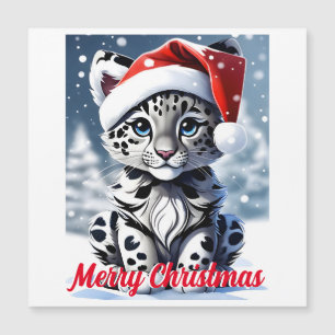 Winter Sneeuw Santa Schattige Sneeuw Leopard Cub K