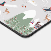 Winter Sneeuw Skiën Mountain Skigebieden Landschap Bureaumat (Hoek)