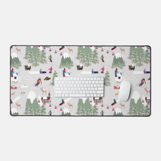 Winter Sneeuw Skiën Mountain Skigebieden Landschap Bureaumat (Keyboard & Muis)