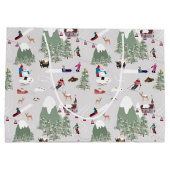 Winter Sneeuw Skiën Mountain Skigebieden Landschap Groot Cadeauzakje (Achterkant)