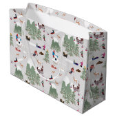 Winter Sneeuw Skiën Mountain Skigebieden Landschap Groot Cadeauzakje (Achterkant Gekanteld)