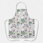 Winter Sneeuw Skiën Mountain Skigebieden Landschap Schort (Voorkant)