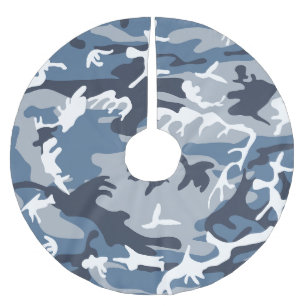 Winter Sneeuwblauwe Camouflage, Militair, Leger Kerstboom Rok