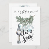 Winter Sneeuwcadeaubon (Voorkant / Achterkant)