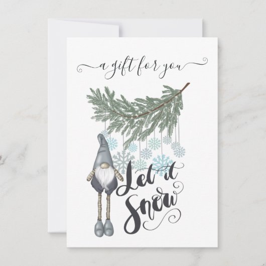 Winter Sneeuwcadeaubon (Voorkant)