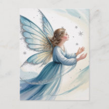Winter Sneeuwfee Watercolor Kunst 