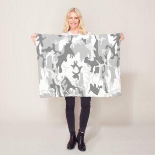 Winter Sneeuwgrijze camouflage, Militair, Leger Fleece Deken