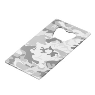 Winter Sneeuwgrijze camouflage, Militair, Leger Kredietkaart Flessenopener