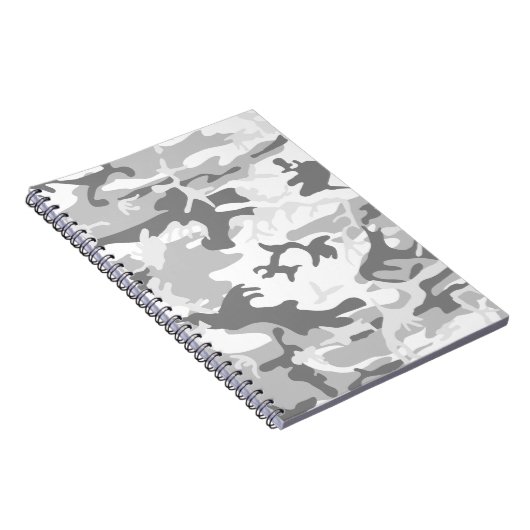 Winter Sneeuwgrijze camouflage, Militair, Leger Notitieboek (Rechterzijde)