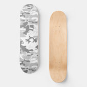 Winter Sneeuwgrijze camouflage, Militair, Leger Skateboard (Voorkant)