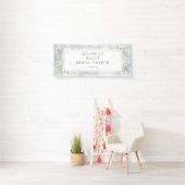 Winter Sneeuwgroen Bruiloft Feestelijke Ontvangst Spandoek (Insitu)