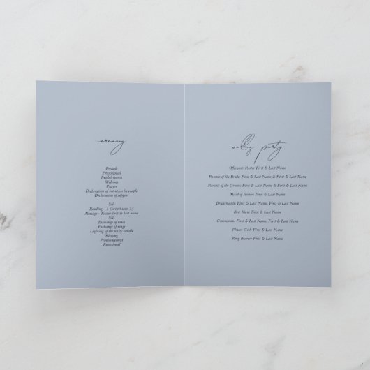 Winter Sneeuwlandschap Wedding Orde van Service Programma (Binnen)