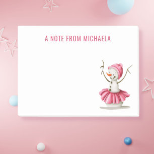 Winter Sneeuwman Ballet Danser Post-it® Notes