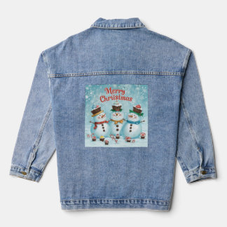 Winter Sneeuwman Denim jas Jacket