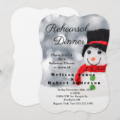 Winter Sneeuwman Een Top Hat Repetitie Diner Kaart (Voorkant / Achterkant)