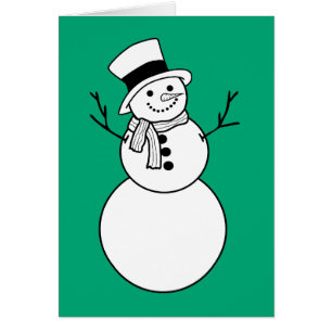 winter sneeuwman kies je eigen achtergrondkleur
