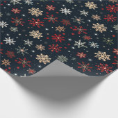 Winter Sneeuwman Patroon Kerstcadeauverpakking Cadeaupapier (Hoek)