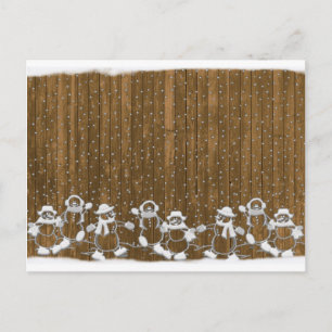 Winter Sneeuwman Peace Love Destiny Briefkaart
