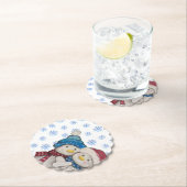 Winter Sneeuwmannen Papier Onderzetter (Insitu)