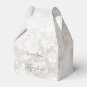 Winter sneeuwpastelkleuren baby shower dank u bedankdoosjes (Achterkant)