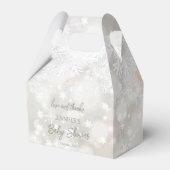 Winter sneeuwpastelkleuren baby shower dank u bedankdoosjes (Voorkant Zijde)