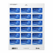 Winter Sneeuwscène Adres label (Full Sheet)