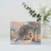 Winter Sneeuwscene Briefkaart (Staand voorkant)