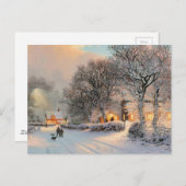 Winter Sneeuwscene Briefkaart (Voorkant / Achterkant)