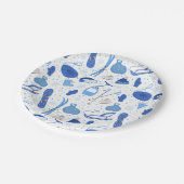 Winter Sneeuwsport Skiing Snowboarding Fun Pattern Papieren Bordje (Gekanteld)