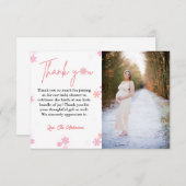 Winter Sneeuwvlok Baby Shower Bedankkaart Kaart (Voorkant / Achterkant)