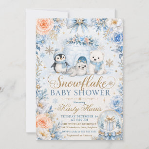 Winter Sneeuwvlok Baby Shower Kaart