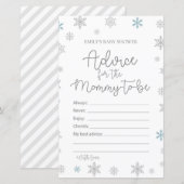 Winter Sneeuwvlok Baby Shower Spel PRINTED (Voorkant / Achterkant)